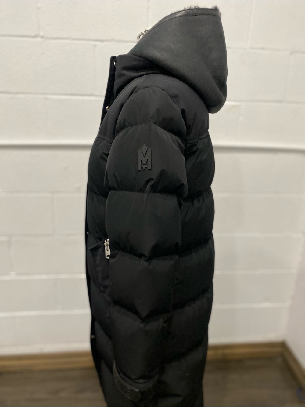 NWOT Mackage LUISA Long Hooded Puffer Coat With Zip Out Shearling Jacket XS - Picture 6 of 16